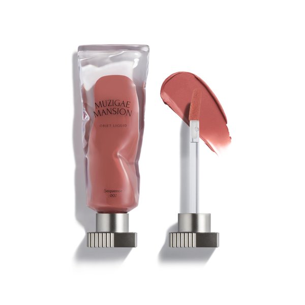 MUZIGAE MANSION Objet Lip Stain (Unique Paint Tube Design) – Velvet Matte Tint, Long-Lasting Waterproof Lipstick, Hydrating Korean Makeup, Red & Rose Gloss, K-Beauty Tinted Lipstain (02 SEQUENCE)
