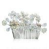 Floral Serenity Cultured Freshwater White Pearl and Fashion Crystals Bridal Hair Comb