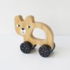 Wee Gallery Bear Push Toy, Rolling Toy, Classic Motion Toys for Child Motor Skills, Balance, Roll Along Play, and Animal Nursery Decor (Baby, Toddler, Kids)