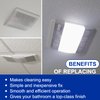 HASMX S53740000 Exhaust Fan Fan Light Lens for Broan,Nutone Fits Models 605P, 660, 660P, 660RP, 665, 665F, 665N, 665RF, 665RP, 665RSP, 668, 668N, 668P, 668RP, VH668P