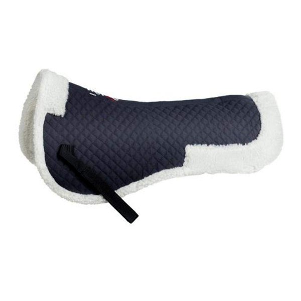 HORZE Fur Half Pad | Durable, Breathable, Non-Slip Correction Saddle Pad - Grey - Pony