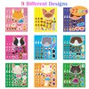27 Sheets Cat Make a Face Sticker Sheets for Kids Todders Activities, Make Your Own Stickers for Kids Birthday Party Favor Supplies Craft