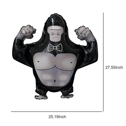 3pcs Gorilla foil balloons monkey king kong balloons Jungle Safari theme party supplies balloon gorilla tag birthday party decoration VR game theme Gorilla balloons primate fan party balloons