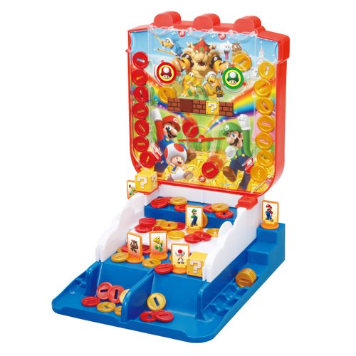 EPOCH Games Super Mario Lucky Coin Game - Tabletop Skill and Action Game for 1-2 Players - Collect Coins, Win Prizes, and Have Fun!