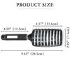 Vented Hair Brushes for Women: 2 Pc Curved Hair Detangler Brush for Dry/Wet Hair Fast Drying Styling Tool (Black & White)