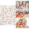 6 Sheets Cute Nail Art Stickers Cartoon Nail Decals 3D Self Adhesive Designer Nail Stickers Nail Art Supplies Mermaid Nail Stickers for Women Girls Nail Decoration Accessory (Princess)