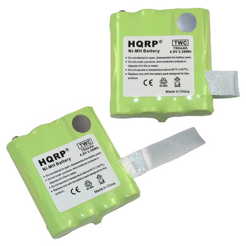 HQRP Two Rechargeable Batteries Compatible with Midland LXT-385 / LXT385 / LXT385VP3 / LXT-420 / LXT420 Two-Way Radio