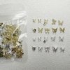 KACHIMOO 100 PCS Butterfly Nail Charms Silver Nail Butterfly Charms Gold Butterfly Charms Butterfly Charms for Nails 3D Nail Charms for Acrylic Nails