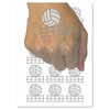 Volleyball and Net Temporary Tattoo Water Resistant Fake Body Art Set Collection - 15 2" Tattoos (1 Sheet)