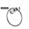 WINCASE Chrome Towel Ring, Bath Hand Towel Holder Crystal, Silver Towel Rack Wall Mounted