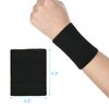 Cosmos 1 Pair Compression Wrist Sleeve Nylon Brace Wraps Supports Elastic Wristbands for Wrist Protect Pain Relief in Typing Running Basketball Volleyball Golf Playing (Black)