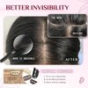 DIYOMO Halo Hair Extensions - Dark Brown to Gold Blonde and Bleach Blonde Halo Hair Extensions Real Human Hair Adjustable Size Removable Secure，Halo Extensions Real Human Hair, 3/8/22 80g 18Inch