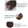 Boar Bristle Round Brush，Natural Bristle Hair Brush Wooden Handle Styling Brush Prevents Tangles and Anti-Static for Hair Blowing, Styling, Curling, Detangling and Straightening(size:22.3x4.7cm)