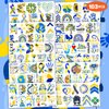 103 PCS Funny Down Syndrome Awareness Temporary Tattoos Stickers Theme Party Decorations Supplies Favors Decor Care Blue Yellow Ribbon Tattoo Sticker Gifts For Boys Girls Class Prizes Carnival