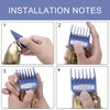 YHAYHO 8 Color Professional Hair Trimmer/Clipper Guard Combs Guide Combs with Metal Clip Color Coded Cutting Guides/Combs - 1/16" to 1"(1.5-25mm) -Great for Hair Clippers/Trimmers Attachment