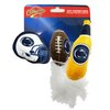 Pets First Best Plush CAT Toy - NCAA Penn State Nittany Lions Complete Set of 3 Piece Cat Toys Filled with Fresh Catnip. Includes: 1 Helmet Cat Toy, 1 Football Cat Toy with Feathers, & 1 Beer Bottle.