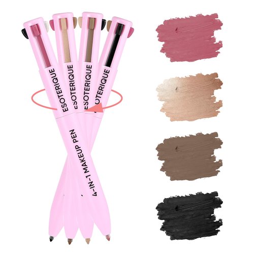 ESOTERIQUE 4 in 1 Makeup Pen, Eyeliner, Lip Liner, Brow Pencil, and Highlighter in One Pencil, New Year Gift for Her, Easy-To-Apply and Compact for Travel - Cruelty-Free & Vegan, Shade 03