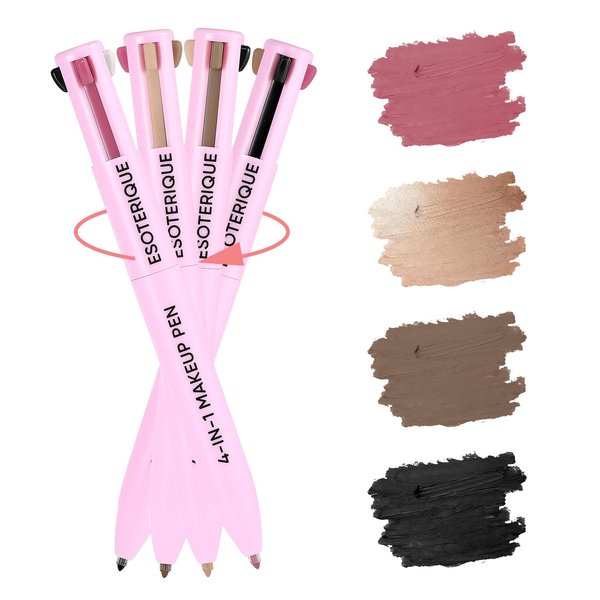 ESOTERIQUE 4 in 1 Makeup Pen, Eyeliner, Lip Liner, Brow Pencil, and Highlighter in One Pencil, New Year Gift for Her, Easy-To-Apply and Compact for Travel - Cruelty-Free & Vegan, Shade 03