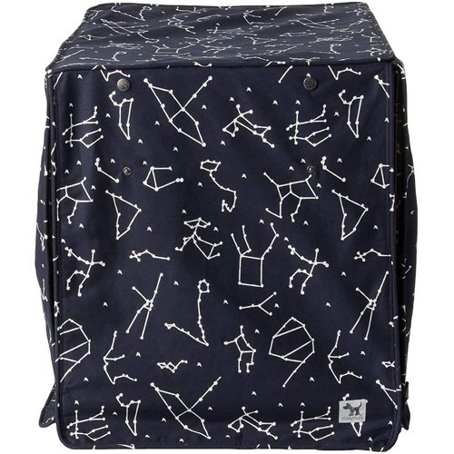 Rocketman 30-inch Dog Crate Cover, Molly Mutt Medium Kennel Cover Measures 30” x 19” x 21”, Two Panel Doors Roll Up, Made from Machine-Washable 100% Cotton That is Durable, Breathable & Pre-Shrunk