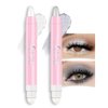 Kaely 2Pcs Cream Eye Shadow Brightener Sticks Set for Eyes Waterproof, Pearl White & Silver Matte Cream Eyeshadow Applicator Stick Long Lasting Pigmented Eye Makeup sombras en crema para ojos 01 + 16