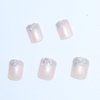 AZTSYT 24Pcs Short Press On Nails Square Shape Fake Nail with Glitter Powder Decor Glitter French Tip Glue on Nails Acrylic Nails Glitter Full Cover Nails Artificial Fake Nails For Women Girl Nail Art