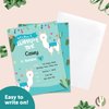 Desert Cactus Llama 3 (1) Happy Birthday Invitations Invite Cards (10 Count) With Envelopes Boys Girls Kids Party (10ct)