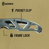 Gerber Paraframe Mini Pocket Knife - 2.2 Inch Plain Edge Stainless Steel Folding Knife for EDC Gear and Equipment