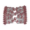 Ruihfas 6Pcs Multifunction Easy Comb Magic Comb Stretchy Beaded Hair Comb Elastic Double Combs in Mix Colors Hair Holder
