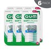 GUM Soft-Picks Original, Easy to Use Dental Picks for Teeth Cleaning and Gum Health, Disposable Interdental Brushes with Convenient Carry Case, Dentist Recommended Dental Floss Picks, 150ct (6pk)