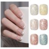 GAOY Pearl Gel Nail Polish Set, 6 Colors Shimmer Mermaid Gel Polish, Pink White Blue Soak Off UV Gel Kit, Baroque Pearl