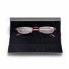 ZUVGEES Vintage Alloy Semi Rimless Reading Glasses Men Women Half Frame Slim Glasses with Stylish Case (Red, 2.50)