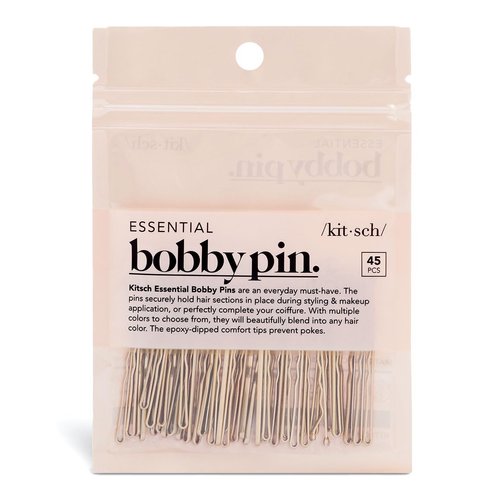 Kitsch Blonde Bobby Pins - 1.87 Inches | Ideal for Blonde, Thick & Thin Hair | Hair Styling Accessories for Kids, Girls and Women | Hair Stylist Must Haves | Stylish and Secure Hair Pin - 45 pcs