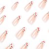 24 Pcs Press on Nails Short Almond - CEWEWP Winter Almond Fake Nails Press ons White French Nail Tips with Cherry Design Full Cover False Nails Glue on Nails Artificial Acrylic Nail Art Kit