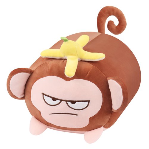 Achwishap Banana Monkey Plush Pillow,Monkey Stuffed Animal Plushy Toy,Cute Plushie Banana Monkey Kawaii Pillow,Lovely Monkey Hugging Pillow for Gifts Girls Boys(14”Brown)