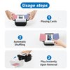 Nileole 2 Decks Quiet & Rechargeable Card Shuffler, 2000 MAh Rapid Shuffling Automatic Electric Shuffler for Casino Card Game, Poker, Phase 10, Blackjack, Texas Hold'em, Home Card Games