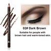 12 Pcs Dark Brown Eyebrow Pencil Eyeliner Makeup Set Wooden Eyebrow Pencil Waterproof Long-Lasting for Natural Looking Brows and Eyeliner with Sharpener (02# Dark Brown)