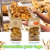 BIUBIU Paper Bread Bags for Homemade Bread Sourdough Bread Bags Bakery Bags with Window Cookie Bags for Packaging Brown Kraft Snack Bags Pastry Candy Treat Popcorn Coffee Tin Tie Tab Lock Gift Giving