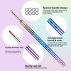 KEMEISI 2PCS Acrylic Nail Brush, Size #12/02 100% Kolinsky Nail Art Brushes for Acrylic Application, Sturdy Handle Oval Shaped Acrylic Powder Nail Design Tools for Professional Manicure DIY Home Salon
