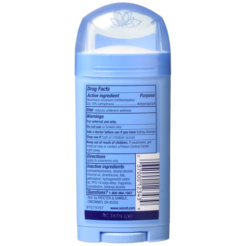 Secret Deodorant Powder Fresh Solid 2.6 Ounce Great Valu Twin Pk (76ml) (3 Pack)