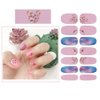 SIUSIO 112pcs 8 Sheets Full Nail Wraps Stick on Gel Nail Polish Strips Stickers Elegant Gradient Glitter Nail Adhesive DIY Nail Art Sticker with 1PCS Crystal Glass Nail Files for Women Girls