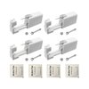 SLVIEKAE 4 Pack Nose Piercing Kit, Disposable Safe Sterile Piercing Gun, Self Nose Piercing Unit For, Nose Stud Piercing Kit Tool (Silver)