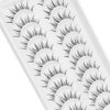 outopen Manga Lashes with Clear Band Japanese Anime Cosplay Eyelashes Asian False Eyelashes Natural Look Like Individual Clusters(B02-Asian Style | 9-13MM)