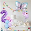 Butterfly 2rd Birthday Decorations for Girls, Butterfly Birthday Decorations, 9 Pcs Number 2 Butterfly Balloons Butterfly Decor, Butterfly Party Decorations Supplies for Girls (Butterfly 2)