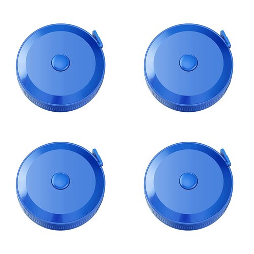 Tape Measure, 4 Pack Soft Retractable Measuring Tape 60-Inch/150cm Double-Scale Metric Tape Measure,for Body Measuring Sewing Tailor Cloth Knitting Home Craft Measurements (Blue)