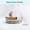 Body Brush - Premium Bamboo Natural Bristle Skin Scrubber - Great Body Massager