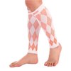 Doc Miller Calf Compression Sleeve Men and Women - 20-30mmHg Shin Splint Compression Sleeve Recover Varicose Veins, Torn Calf and Pain Relief - 1 Pair Calf Sleeves White and Orange - Medium Size