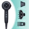 1875w Professional Tourmaline Hair Dryer,Negative Ionic Salon Hair Blow Dryer,DC Motor Light Weight Low Noise Hair Dryers with Diffuser & Concentrator & Comb