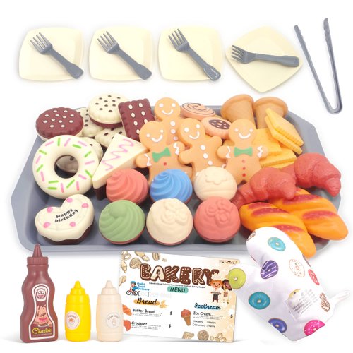 U DREAM Pretend Play Food Set, Cooking Toys, Baking Toys, Play Kitchen Accessories
