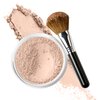 FOUNDATION with FLAWLESS FACE BRUSH Mineral Makeup (LIGHT) Matte Natural Loose Powder Bare Skin Cosmetics Full Coverage Long Lasting All Skin Types SPF 18