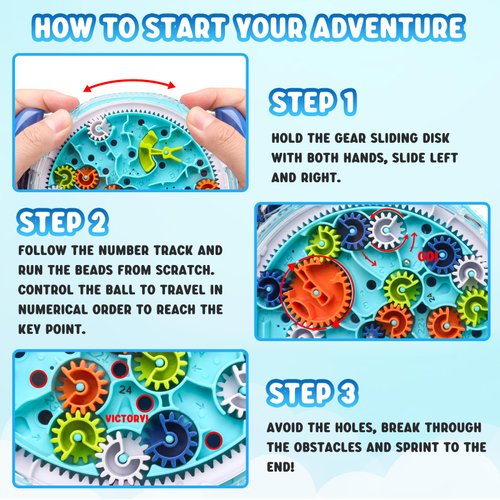 SEVENKA 2 Pack Maze Puzzle Games for Kids Ages 5-10, 3D Mind Puzzles Brain Teasers Gravity Ball Game, Maze Ball Puzzle Toy for Kids Adults, Developmental Games Toys (1 Blue+1 Orange)